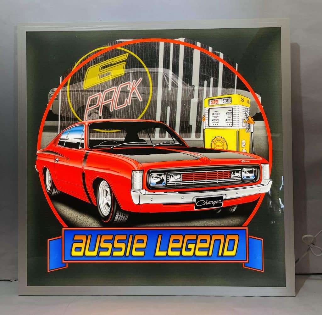 Light Box Vintage Retro Led Charger Aussie legend - Nostalgia Highway