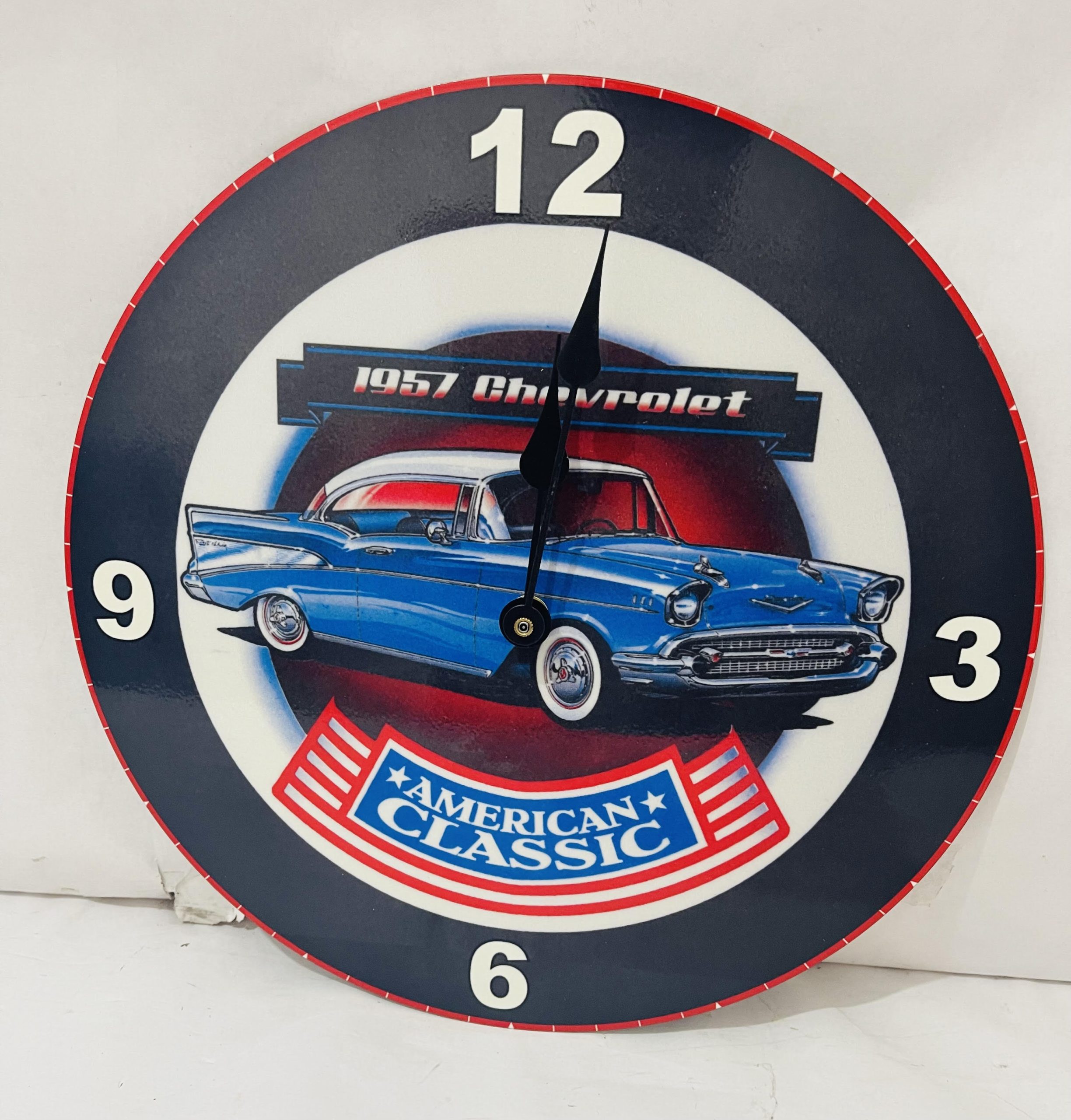 1957 Chevrolet Clock tin metal sign - Nostalgia Highway