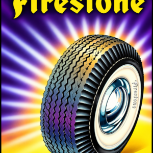 Firestone tin metal sign