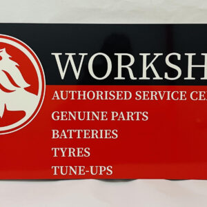 Holden Workshop tin metal sign