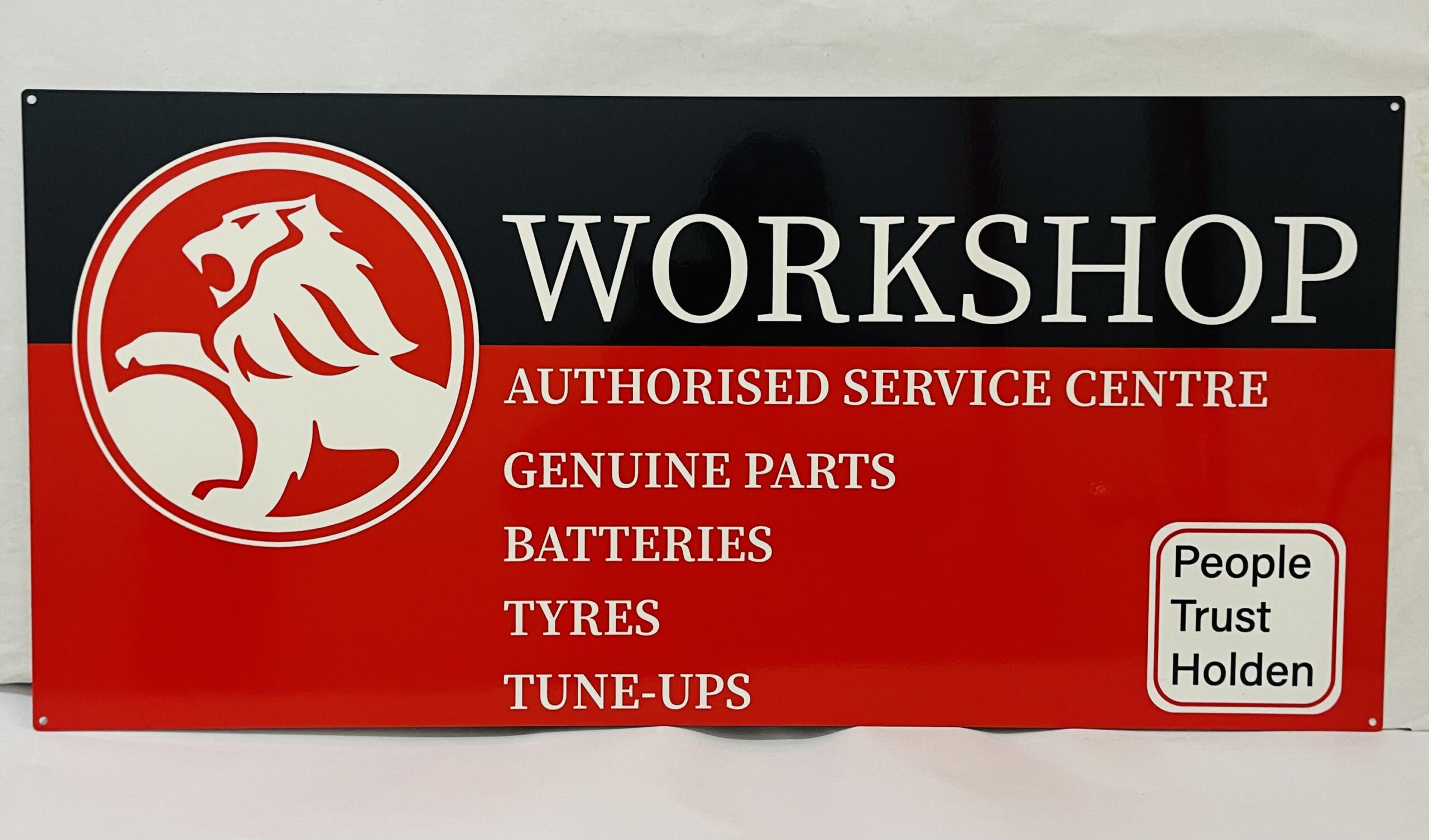 Holden Workshop tin metal sign