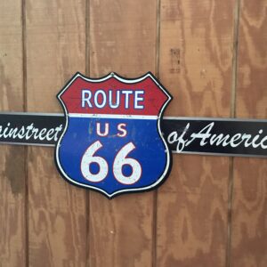 Main Street Route 66 tin metal