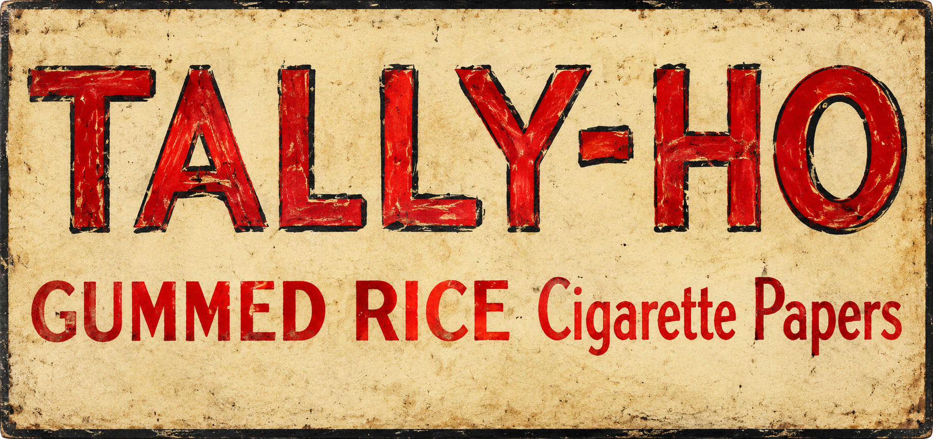 Tally Ho Papers Old tin metal