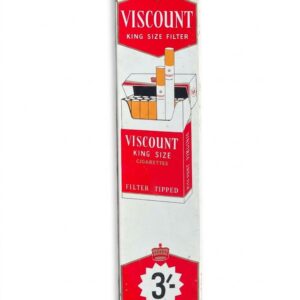 Viscount Cigarettes tin metal sign